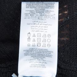 Herve Leger Black Patterned Knit Poncho XS/S