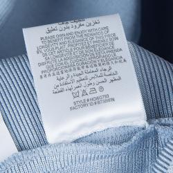 مملوكة مسبقًا Herve Leger Pale Grey Knit Sleeveless Bandage Dress S