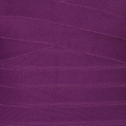 Pre Owned Herve Leger Purple Knit Strapless Bandage Dress S