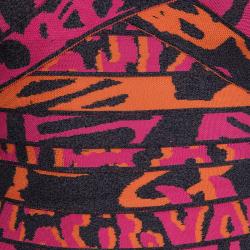 Herve Leger Multicolor Jacquard Knit Strapless Bandage Dress XXS