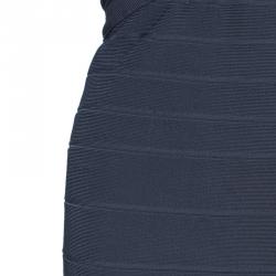 Pre Owned فستان هيرفي ليجي أربطة بحمالات للعنق M