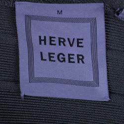 Pre Owned فستان هيرفي ليجي أربطة بحمالات للعنق M