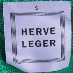 Herve Leger Green Long Bandage Gown S
