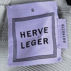 Pre Owned فستان هيرفي ليجي ماكايلا بانتدج رصاصي ثلجي S