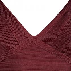 Herve Leger Scarlet Sleeveless Bandage Dress XS