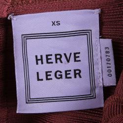 Herve Leger Scarlet Sleeveless Bandage Dress XS