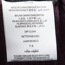 Pre Owned فستان هيرفي ليجي بانتدج برقوقي مزخرف ترتر بلا أكمام M