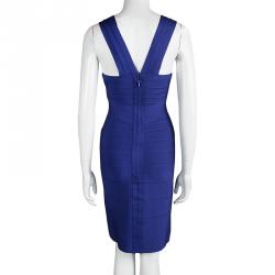 Herve Leger Ultramarine Sleeveless Bandage Dress S