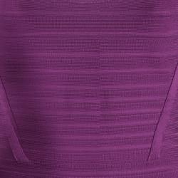 Herve Leger Purple Bandage Donna Maxi Dress S