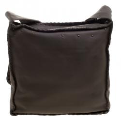 Pre Owned حقيبة ماسنجر هاوس اوف هارلو 1960 ديفون مرصعة جلد خضراء فاتيغو