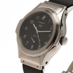 Hublot Black Stainless Steel MDM Power Reserve Women's Wristwatch 38MM