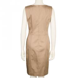Pre Owned Hugo by Hugo Boss Beige Sleeveless Dress M