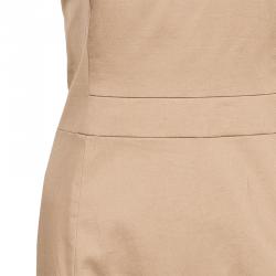 Pre Owned Hugo by Hugo Boss Beige Sleeveless Dress M