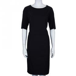 Pre Owned Hugo by Hugo Boss Black Koletta Short Sleeve Dress L