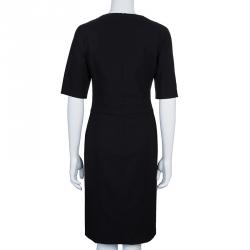 Pre Owned Hugo by Hugo Boss Black Koletta Short Sleeve Dress L