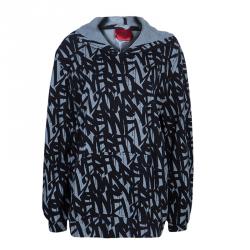 Hugo by Hugo Boss Grey and Black Sweater L