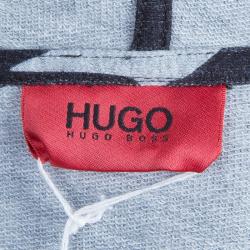 Hugo by Hugo Boss Grey and Black Sweater L