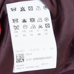 Pre Owned  Hugo Boss Burgundy Wool Overcoat L