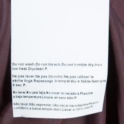 Pre Owned  Hugo Boss Burgundy Wool Overcoat L