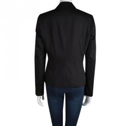 Pre Owned Hugo By Hugo Boss Black Cotton Afrone Blazer M