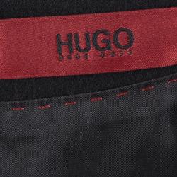 Pre Owned Hugo By Hugo Boss Black Wool V-Neck Kinata Dress M