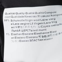 Pre Owned Hugo By Hugo Boss Black Wool V-Neck Kinata Dress M