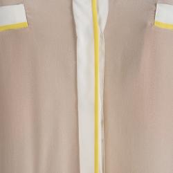 Hugo By Hugo Boss Pastel Pink Silk Button Front Elphie Blouse L