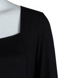 Hugo By Hugo Boss Black Knit  Square Neck Top M