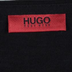 Hugo By Hugo Boss Black Knit  Square Neck Top M