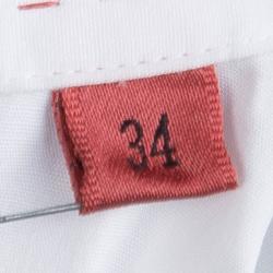 Pre Owned HUGO by Hugo Boss White Contrast Piping Long Sleeve Button Down Cotton Shirt S