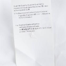 Pre Owned HUGO by Hugo Boss White Contrast Piping Long Sleeve Button Down Cotton Shirt S