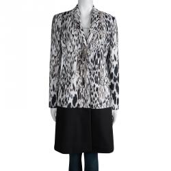Hugo By Hugo Boss Monochrome Animal Print Coat M