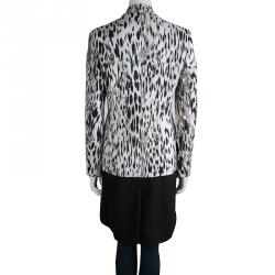 Hugo By Hugo Boss Monochrome Animal Print Coat M