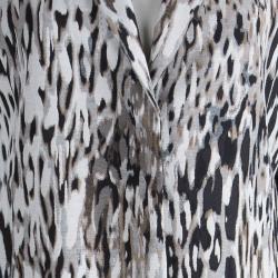 Hugo By Hugo Boss Monochrome Animal Print Coat M