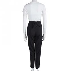 Pre Owned Hugo By Hugo Boss Black Waist Tie Detail Herini Trousers M