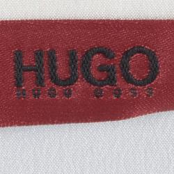 Pre Owned Hugo By Hugo Boss Cream Silk Long Sleeve Chuna Blouse M