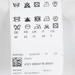 Pre Owned Hugo By Hugo Boss Cream Silk Long Sleeve Chuna Blouse M