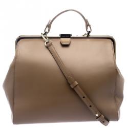 Hugo Boss Brown Leather Romy Top Handle Bag