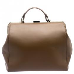 Hugo Boss Brown Leather Romy Top Handle Bag