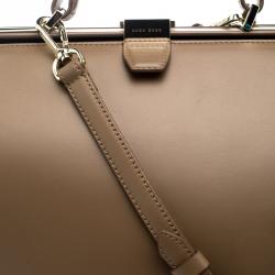 Hugo Boss Brown Leather Romy Top Handle Bag
