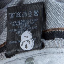 Isabel Marant Etoile Grey Embroidered Side Stripe Detail Denim Jeans L