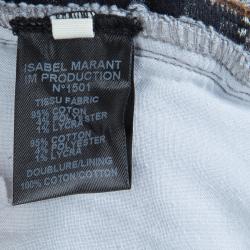 Isabel Marant Etoile Grey Embroidered Side Stripe Detail Denim Jeans L