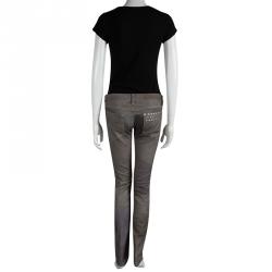 Isabel Marant Grey Printed Low Rise Skinny Viktor Jeans M