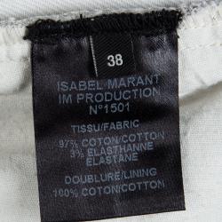Isabel Marant Grey Printed Low Rise Skinny Viktor Jeans M