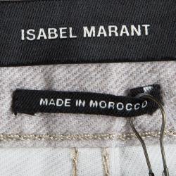 Isabel Marant Off White Printed Low Rise Skinny Viktor Jeans M