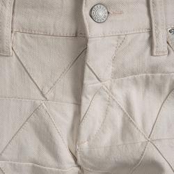 Pre Owned Isabel Marant Pastel Pink Denim Geometric Paneled Stanford Jeans L