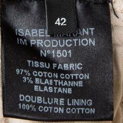 Pre Owned Isabel Marant Pastel Pink Denim Geometric Paneled Stanford Jeans L