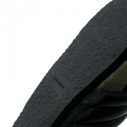 Pre Owned Isabel Marant Black Lambskin Holden Flat Sandals Size 38