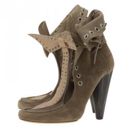 Isabel Marant Beige Suede Milla Eyelet Ankle Boots Size 37