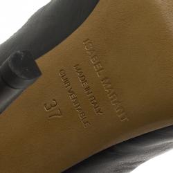 Pre Owned Isabel Marant Black Leather Paw Strappy Sandals Size 37